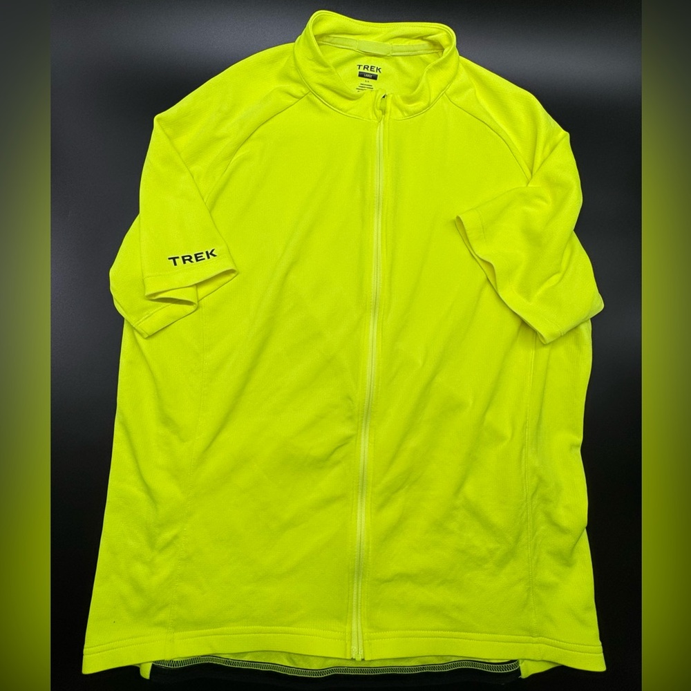 Trek Cycling Jersey Size L Neon Yellow